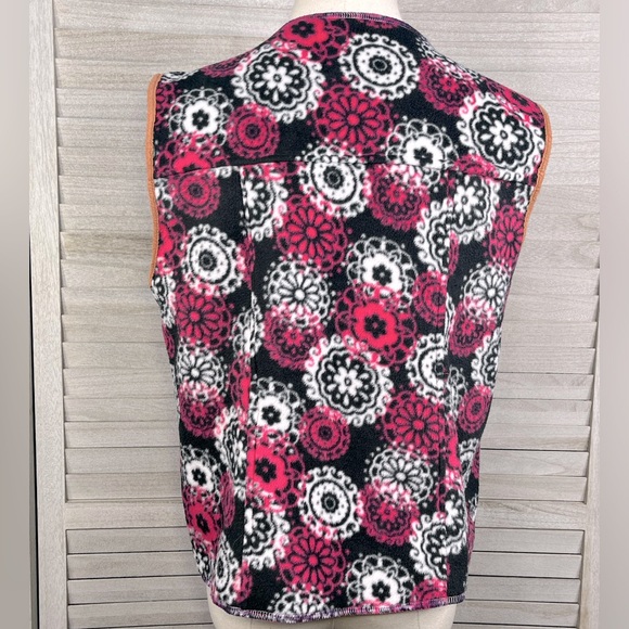 Handmade Reversible Patchwork Vest Faux Suede/Fleece-S/M - Picture 4 of 4